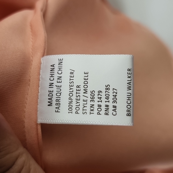 Brochu Walker The Austin Tie Dress Samoa Peach Color Size M - Picture 9 of 12